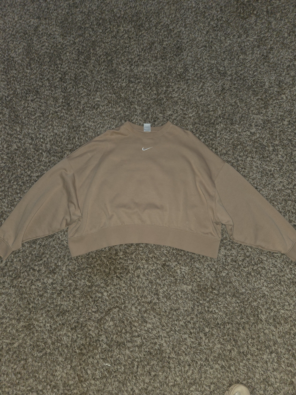Nike Women’s Cropped Crew Sweatshirt - Taupe Brown